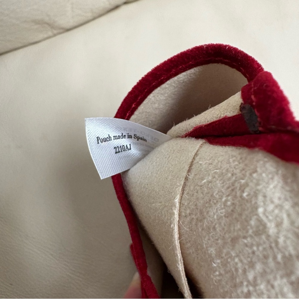 CARTIER Red Travel Pouch w/ Jewelry Pillow Snap Closure - Picture 9 of 13